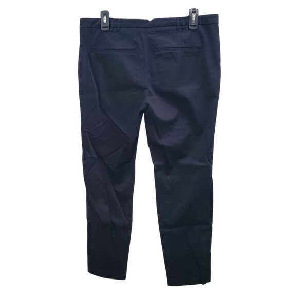 MNG Basics Women's Black Flat Front Slim Ankle Crop Career Pants Size US 10 - Picture 5 of 5